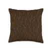 Branches Pattern in Brown on Black AEY427 Throw Pillow