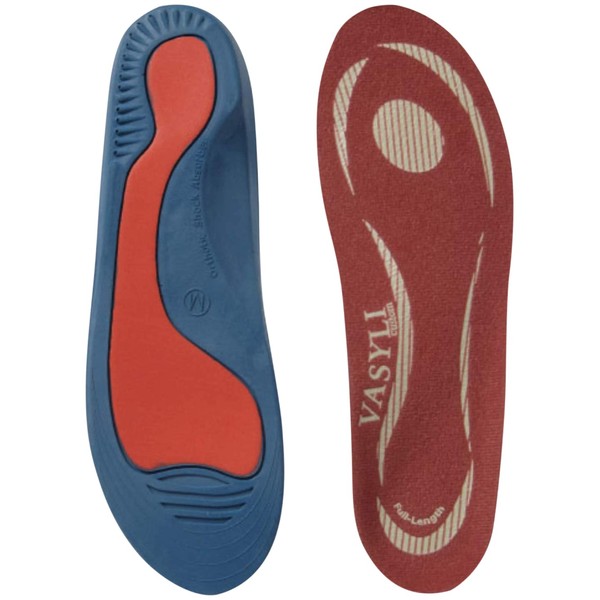 Vasyli - 33 Shock Absorber Orthotic, Large, Lasting Pain Relief, Biomechanical Control, Maximum PU Shock Absorption, Reduces Excess Pronation, Deep Heel Cup, Heat Moldable, Everyday Use