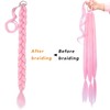 VOPPIS Long Braided Ponytail Extension 30 Inch Pre stretched Braiding