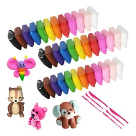 Foami Moldeable Plastilina Arcilla Manualidades 36 Piezas Blanco                                                                                      