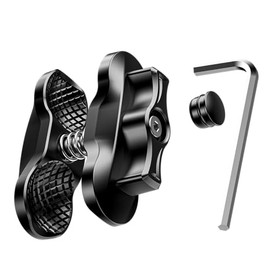 iMESTOU 2,5 cm Anti-Diebstahl Doppelbuchsenarm für RAM-Halterungen, B-Größe, Luftfahrt Aluminium, Sicherheits-Kugelgelenk Adapter mit Werkzeugloser Anpassung, 6,3 cm Länge