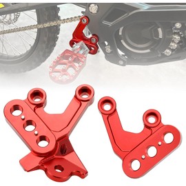 SMOTECC Surron Foot Peg Brackets, Electric Bike CNC Motorcycle FootPeg Pedal Bracket Compatible with Sur Ron Light Bee X/Sur Ron Light Bee S -Red