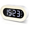 Newest Digital LED Alarm Clock with Smart Night Light, Electronic