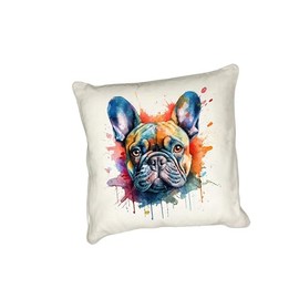 Anonymous Gifting French bulldog Watercolour dog printed cushion cover - perfect for dog lovers