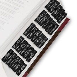 Starboling Bible Tabs,Black Reposition Laminated Bible Tabs,Bible tabs for Women,Remove & Replace Bible Index Tabs,Easy to Read and Apply Bible Tabs for Women and Man