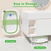 napei Collapsible Baby Bathtub,Baby Bath Tub with Soft Cushion &