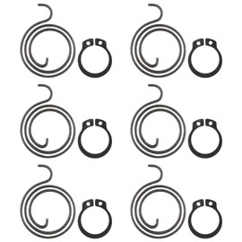 Door Handle Spring Kit Replacement Repair Pack of 6 x 2.5 Turns hardware handles Springs Coil 2.5mm Thick Plus 6 Circlips Fit for internal Diy Lever on Rose Doors Home and Office Easily Replace Coil