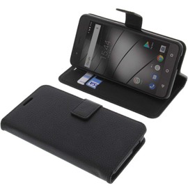 foto-kontor Case Compatible with Gigaset GS270 / GS270 Plus Book Style Black Protective Cover Book
