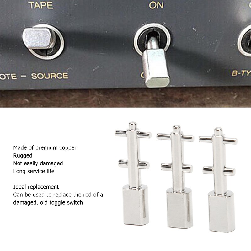 3pcs Toggle Switch Matte Chrome Coating Heavy Duty Toggle Flick