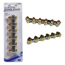 Custom Accessories 98033 Realistic 44 Mag Bullets Emblem 5'' for Car Truck Motorcycle Bike, Silver Gold