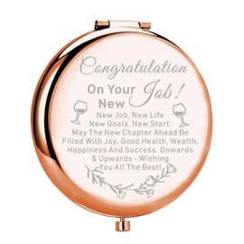 UJIMS New Job Gift Congratulations On Your New Job Compact Mirror Best of Luck Gift Coworker Leaving Gift New Beginnings Gift (New Job Mirror)
