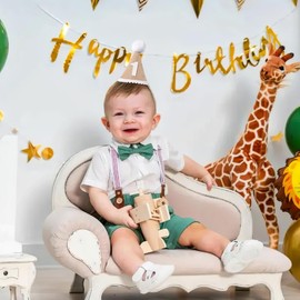 SAFIGLE Pack of 1 Birthday Party Hat Birthday Hat Child Birthday Hat Children Birthday Headband Baby Prince Tiara Children's Crown Baby Headband Children's Birthday Hat Photo Prop Boy, Assorted