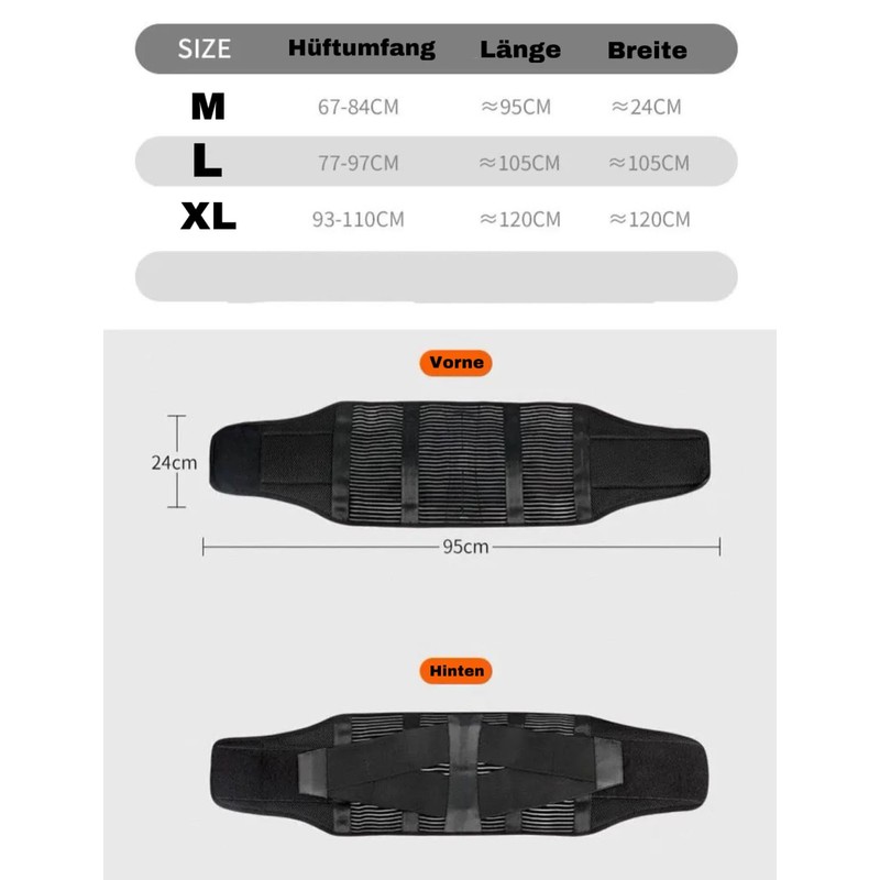 HENKi Back Support Belt Bandage Correction for Lower Back with