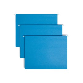 Smead Sky Blue Hanging File Folders 25 Pack Letter Size Expandable Tab Folders