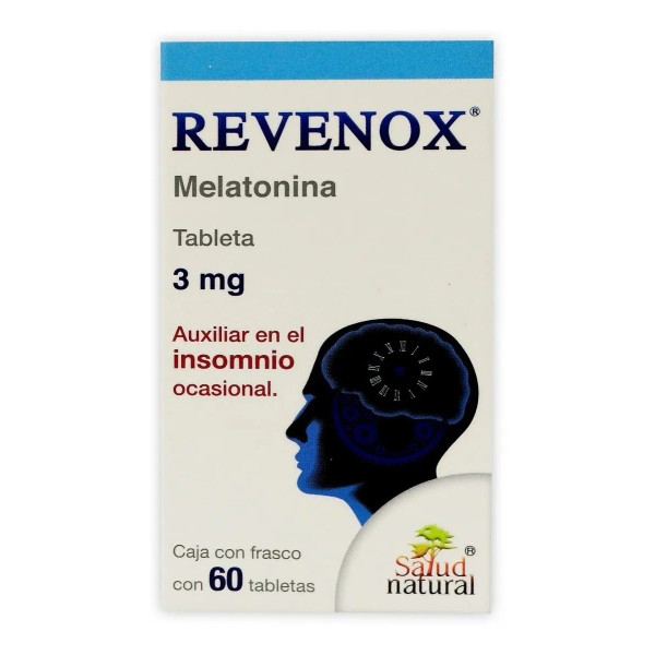 Revenox Melatonina 3 Mg 60 Tabs / Auxiliar Insomnio Sabor