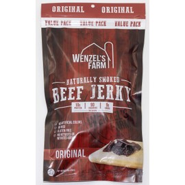 Wenzel's Farm Original Beef Jerky 10 oz. | Naturally Smoked | No MSG, Fillers, Binders, Artificial Colors | Gluten Free