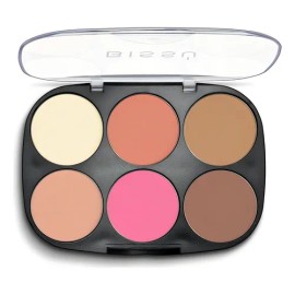 Paleta Contorno Rostro Bissú 6 Tonos Iluminador Rubor Bronceador