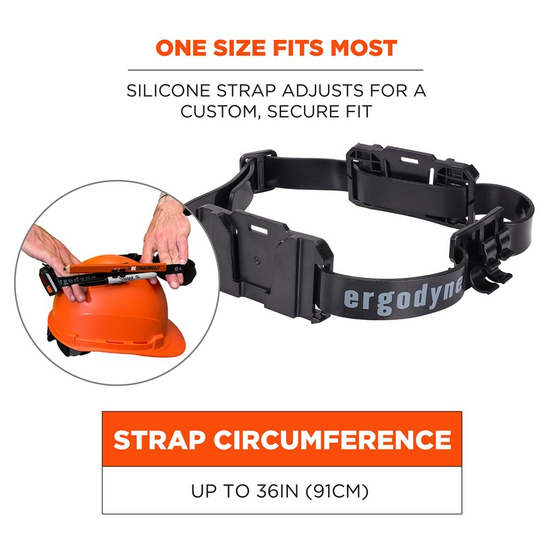 Ergodyne Skullerz 8979 Universal Hard Hat Headlamp Strap for Ergodyne
