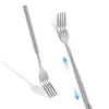 Extendable Fork, BBQ Telescopic Fork Stainless Steel Fruit Dessert Long