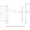 uPVC Door Handles Set Lever/Lever White 92pz - 210mm Screw