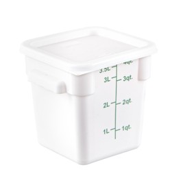 Restaurantware-LID ONLY: Met Lux Food Container Lid, 1 Square Lid For Storage Container - Containers Sold Separately, With Pull-Corner Tab, White Plastic Lid, Dishwashable, Freezable