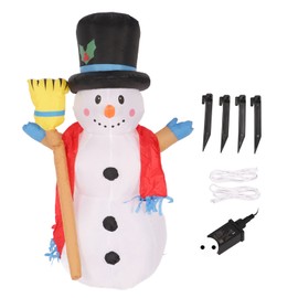 4 FT Christmas Inflatables Snowman Tall Christmas Inflatable Snowman Outdoor Decorations Courtyard Yard Decorations EU Plug 220V