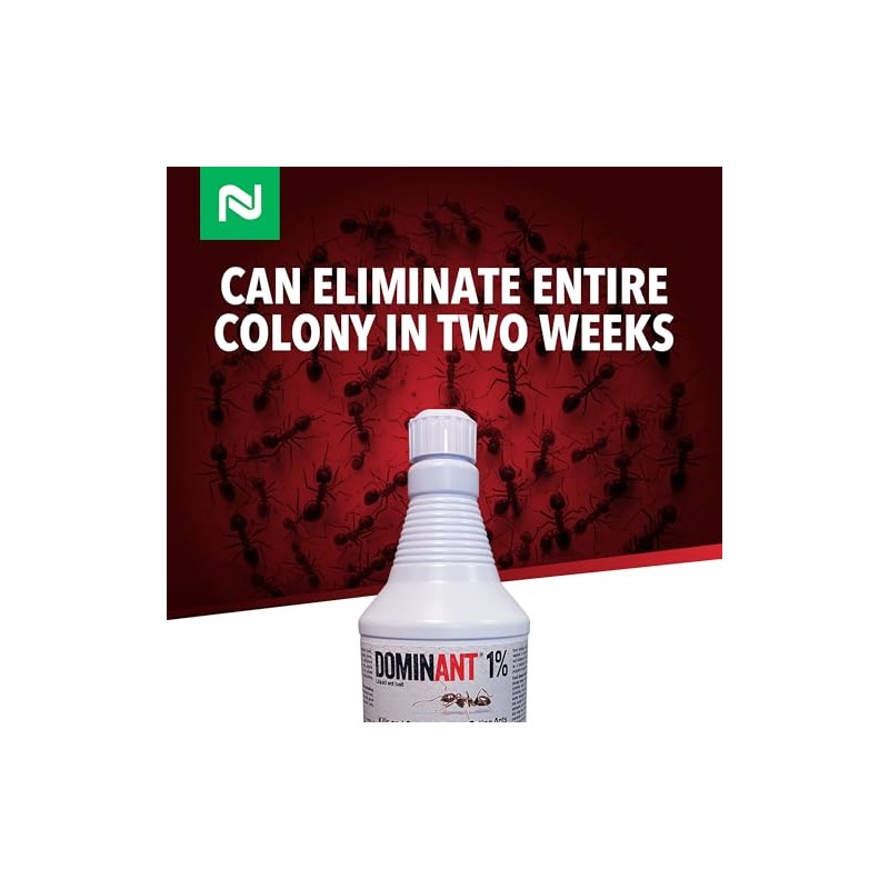 Dominant 1% Liquid Ant Bait, Borax-Based Formula, Attracts and eliminates