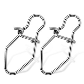 9KM DWLIFE 50pcs Fishing Aging Snaps Heavy Duty Stainless Steel Quick Change Scallop Snaps Value Silver 1#