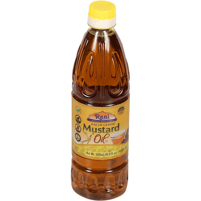 Rani Mustard Oil (Kachi Ghani) 16.9 Ounce (500ml) NON-GMO |