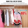 8 Pack Metal Space Saving Hangers, Stainless Steel Space Saver