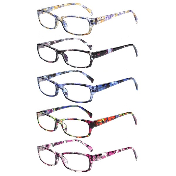 VIDEBLA 5 Pack Computer Reading Glasses Men and Women Anti