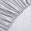 Wake In Cloud - Gray Striped Sheet Set, Grey Vertical