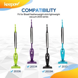 KEEPOW Featherweight Replacement Filters Compatible with Bissell Featherweight Stick Lightweight Bagless Vacuum 2033, 20334, 2033M, 20331, 20333, 20336, 20339, (4-Pack)