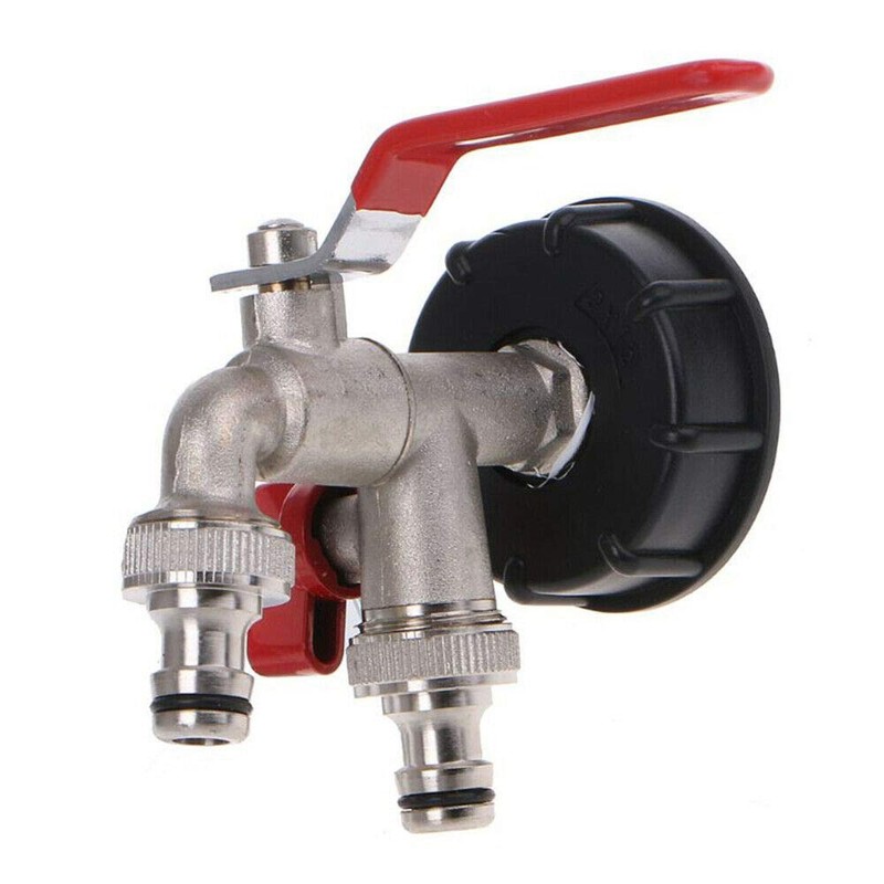 S60X6 IBC Tank Cap with Brass Tap 1/2" Tap Snap