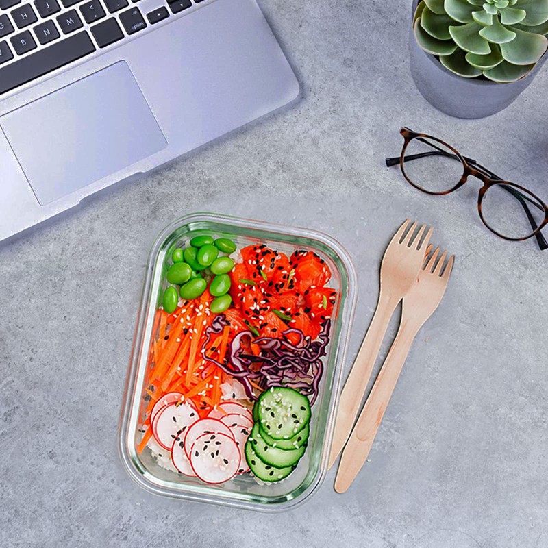 KOMUEE 24 Pieces Glass Food Storage Containers Set,Glass Meal Prep