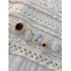 [Janef] Luxurious brooch nails like gemstones - Emerald on both