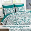 Dobuyly Floral King Size Comforter Set, 7 Piece Bed in