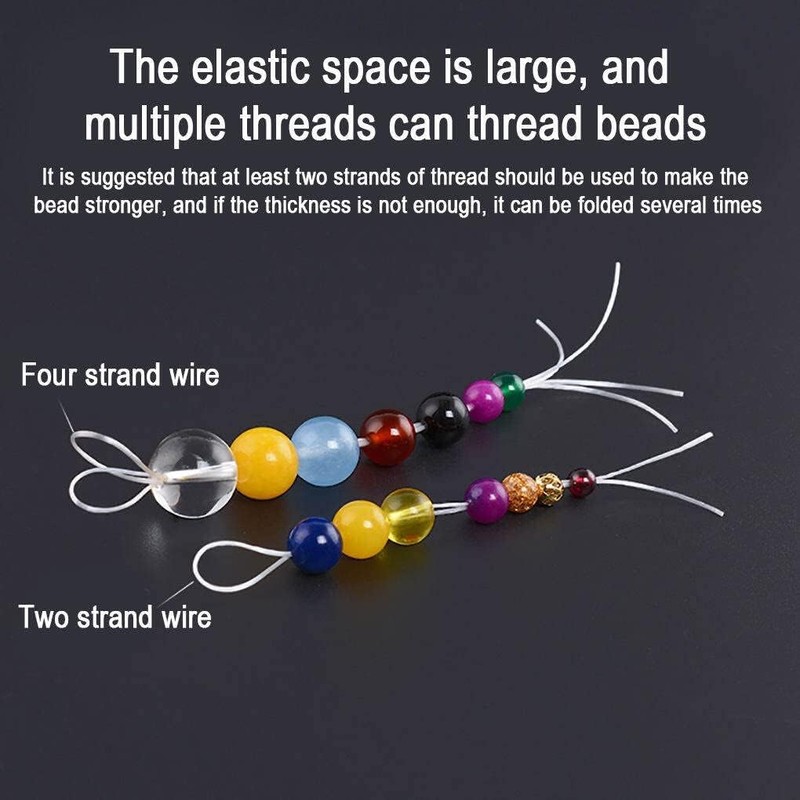 Strong Elastic Crystal Beading Cord Elastic Bracelet String Cord 1mm
