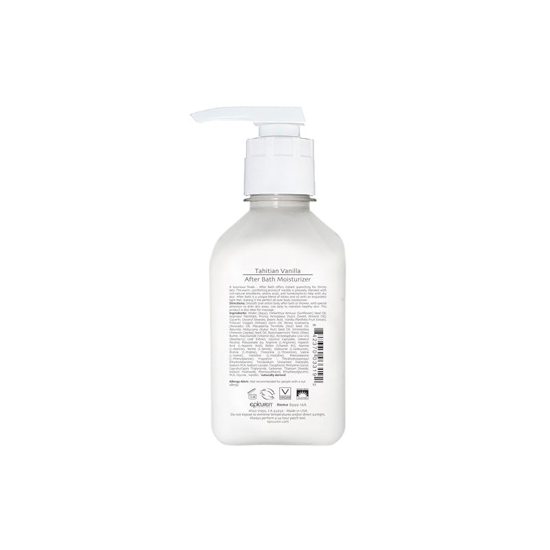 Epicuren Discovery Tahitian Vanilla After Bath Body Moisturizer, 16 Fl