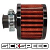 SICKSPEED BLACK MINI AIR INTAKE VENT FILTER BREATHER P5