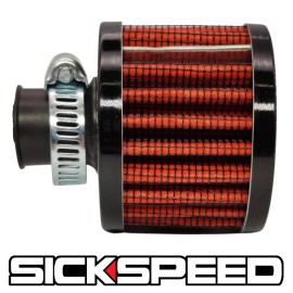 SICKSPEED BLACK MINI AIR INTAKE VENT FILTER BREATHER P5