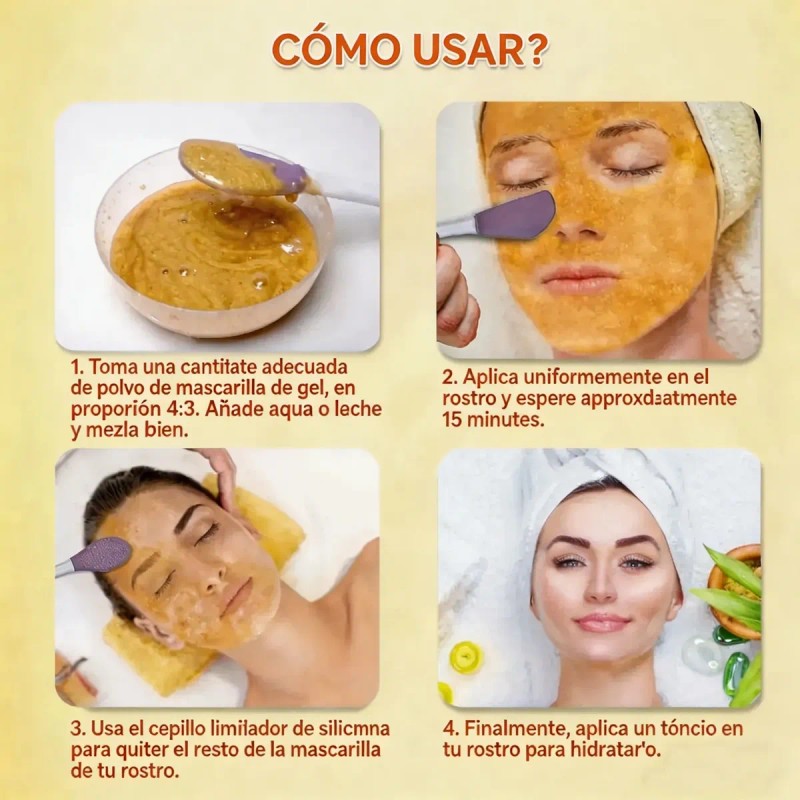 Jelly Mask Facial Oro24k Lujo 650g Mascarilla Todo Piel