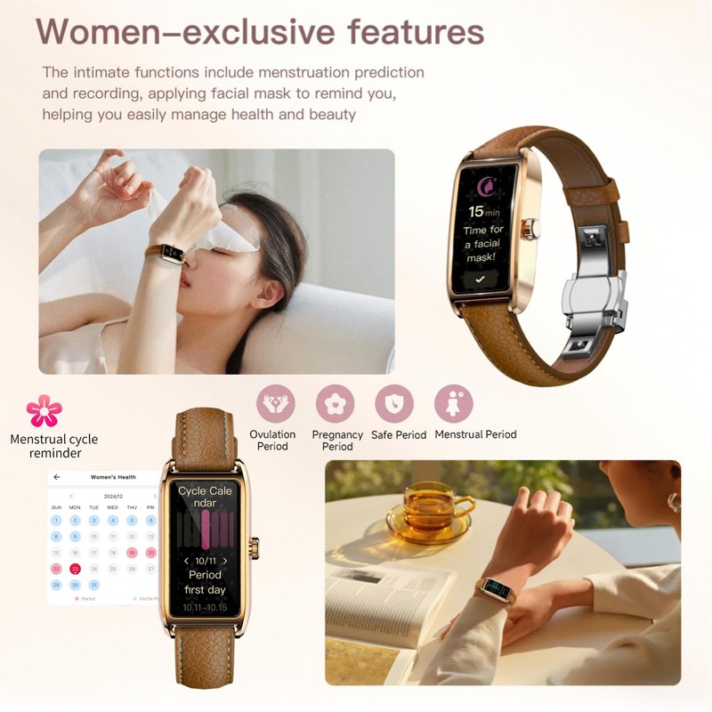 Elegant Smart Watch for Women Fitness Tracker with Step Counter