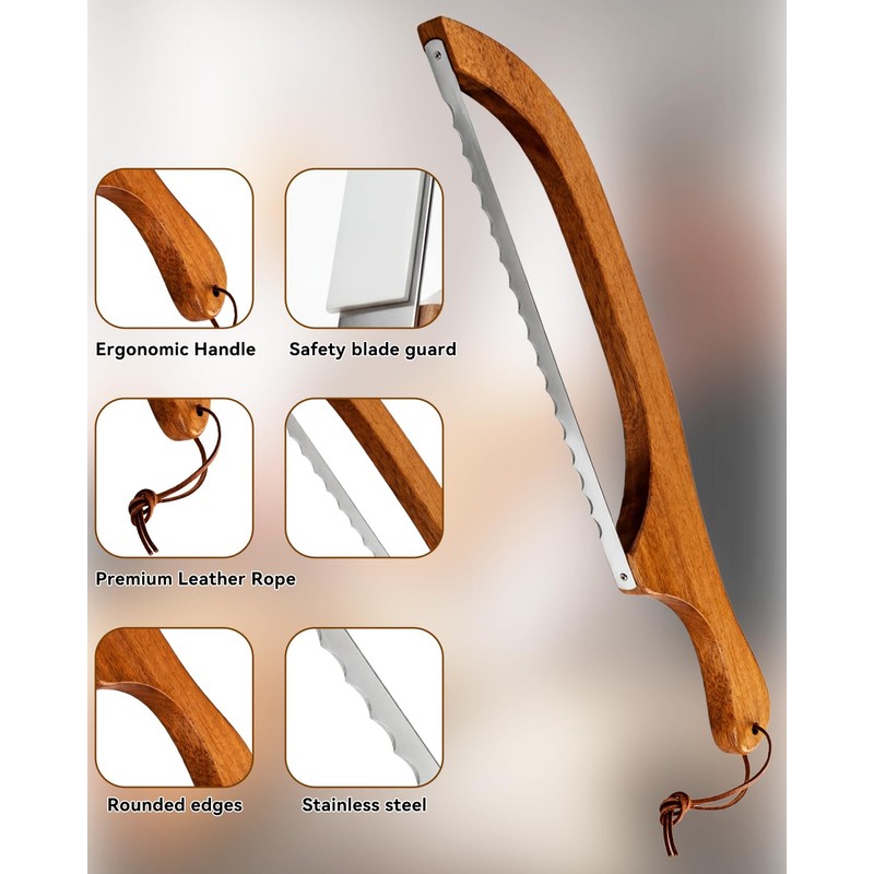 Premium Bread Knife & Cutting Board Set for Sourdough –