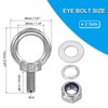 PATIKIL M12 x 25mm Eye Bolt with Nut, 2 Pack