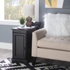 Powell Furniture Butler Black Accent Table with USB Charging Station