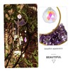 KONTONTY Crystal Rainbow Moon Shaped Stones Sun Catcher Wind Chime