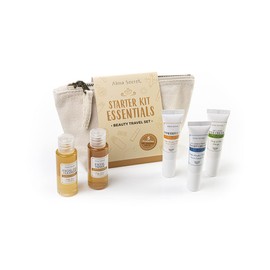 Alma Secret Beauty Travel Face Set 5 Products for Normal Sensitive or Combination Skin with Natural and Ecological Extracts, Travel Bag, Original Gift for Christmas, Valentine's Day
