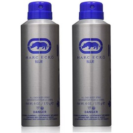*PACK OF 2* Marc Ecko BLUE for Men 6 oz 170 g ALL OVER BODY SPRAY NEW IN CAN