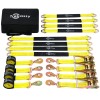 Trekassy 12 Pack Axle Straps Car Trailer Hauler Ratchet Tie